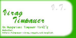 virag timpauer business card